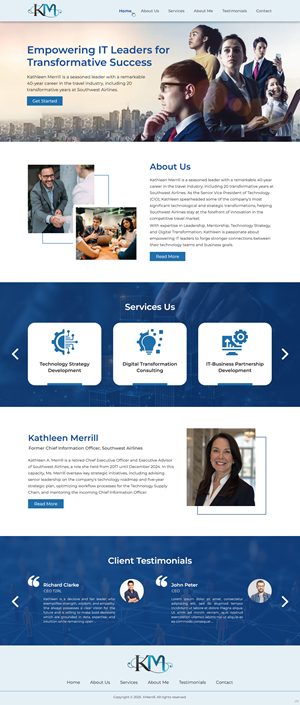 Web Design par pb pour KMerrill Consulting  | Design : #34646498
