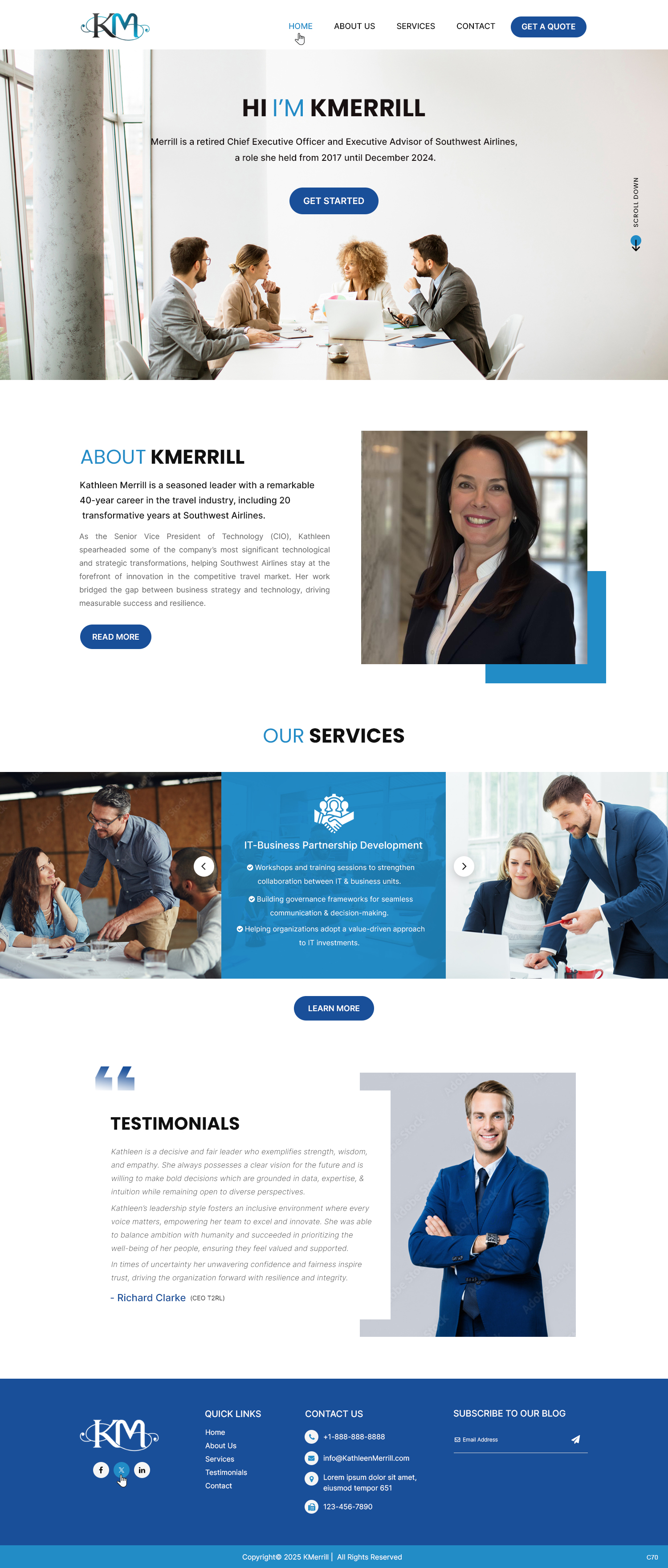 Diseño Web por pb para KMerrill Consulting  | Diseño #34646499