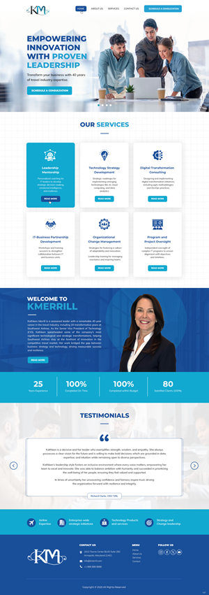 Web Design par pb pour KMerrill Consulting  | Design : #34646505
