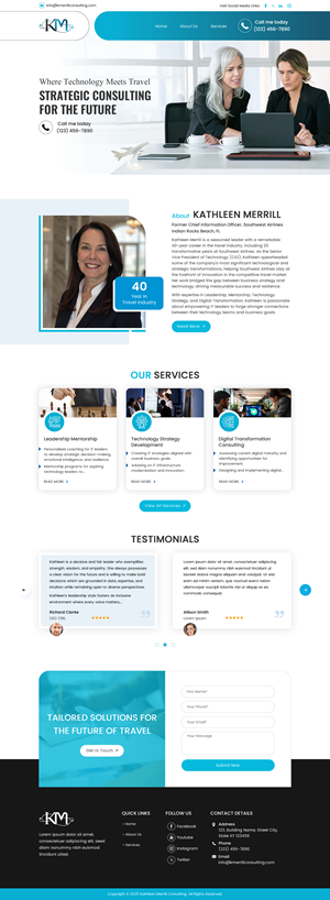 Web Design par Sbss pour KMerrill Consulting  | Design : #34645065