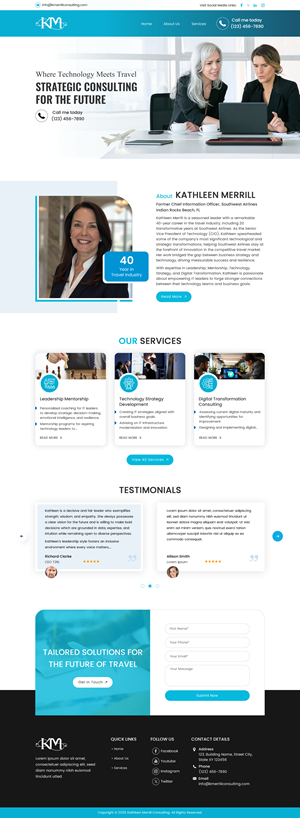 Web Design par Sbss pour KMerrill Consulting  | Design : #34646023