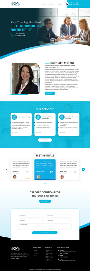 Web Design par Sbss pour KMerrill Consulting  | Design : #34646025