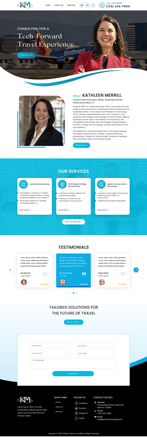 Web Design par Sbss pour KMerrill Consulting  | Design : #34646242
