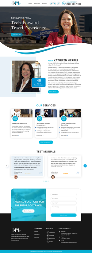 Web Design par Sbss pour KMerrill Consulting  | Design : #34646243