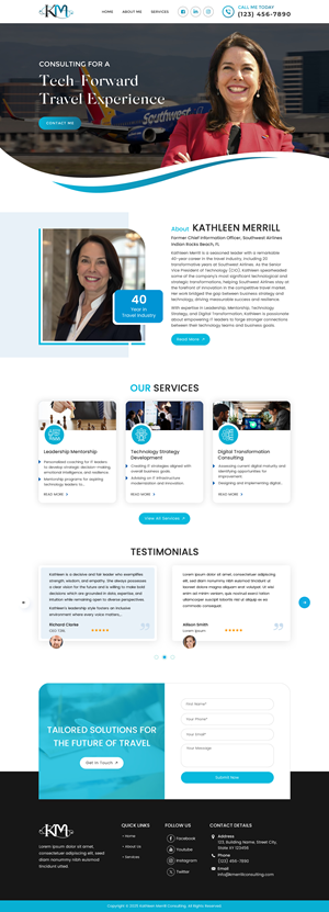 Web Design par Sbss pour KMerrill Consulting  | Design : #34646244
