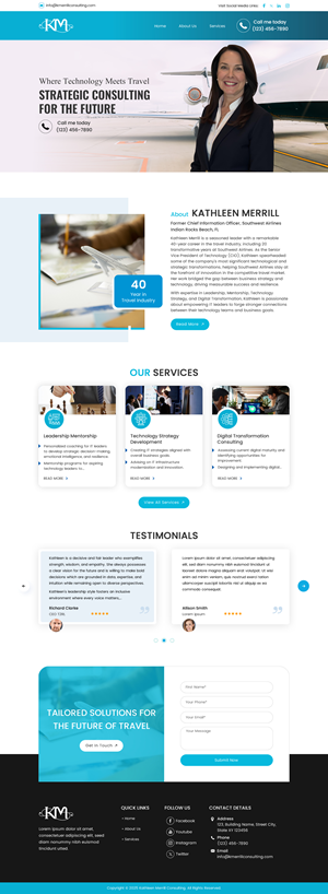 Web Design par Sbss pour KMerrill Consulting  | Design : #34649676