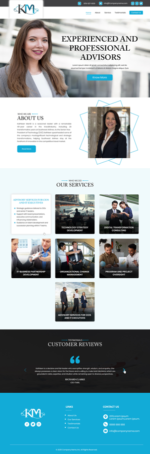 Web Design par Creations Box 2015 pour KMerrill Consulting  | Design : #34644576