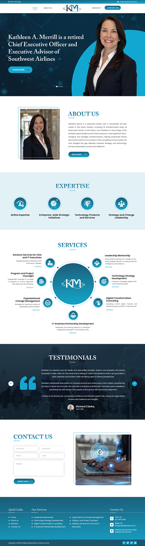 Web Design par Creations Box 2015 pour KMerrill Consulting  | Design : #34653561
