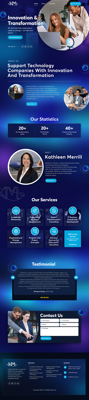 Web Design par sai.designer87 pour KMerrill Consulting  | Design : #34645999
