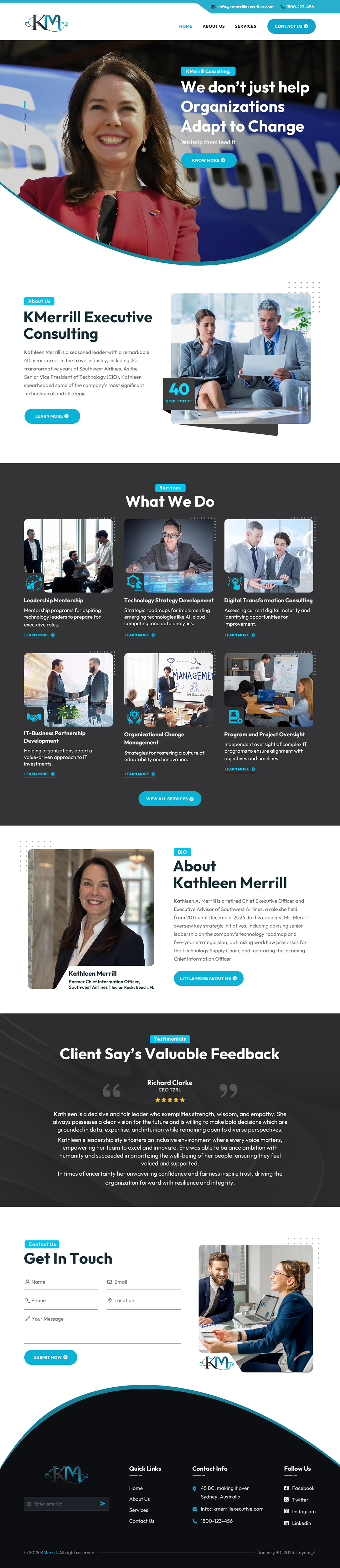 Web Design by sai.designer87 for KMerrill Consulting  | Design #34646006