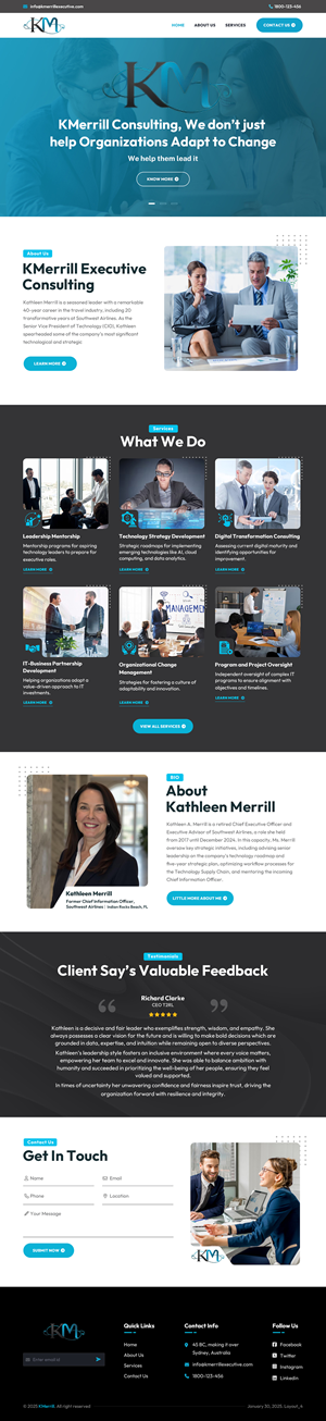 Web Design par sai.designer87 pour KMerrill Consulting  | Design : #34646007