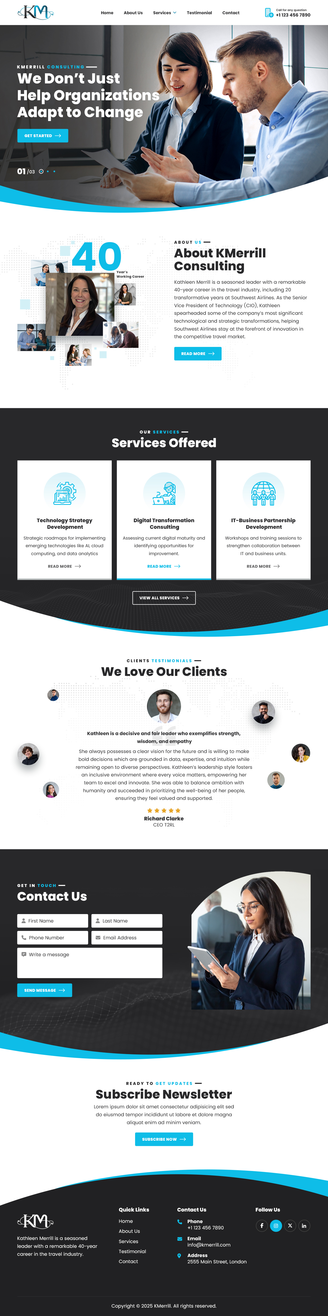 Web Design by sai.designer87 for KMerrill Consulting  | Design #34646038