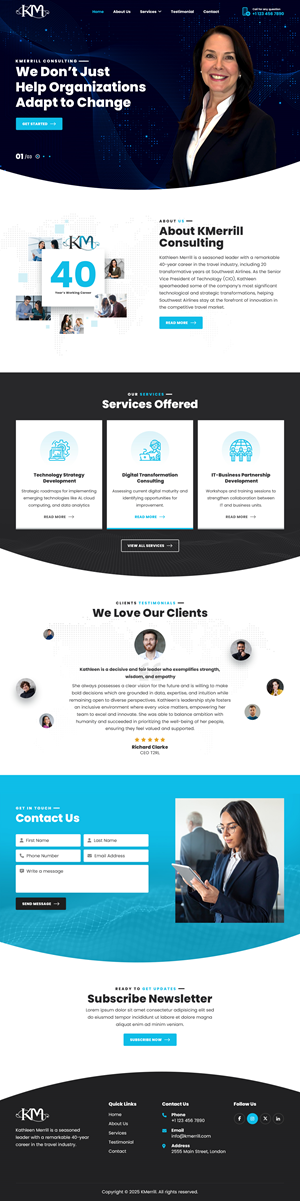 Web Design par sai.designer87 pour KMerrill Consulting  | Design : #34646039