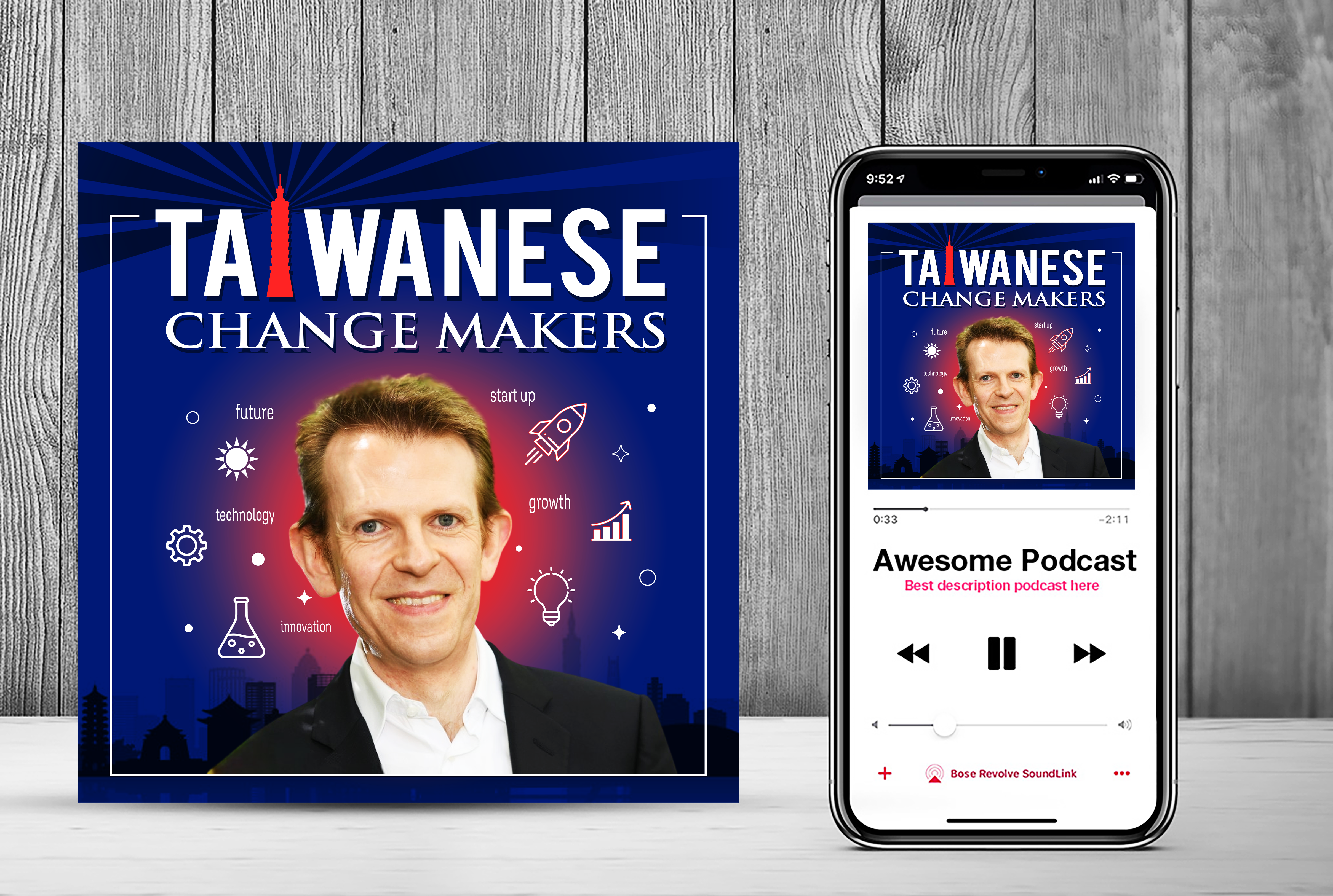 Podcast Design by designcircle for Taiwanese Change Makers | Design #34652057