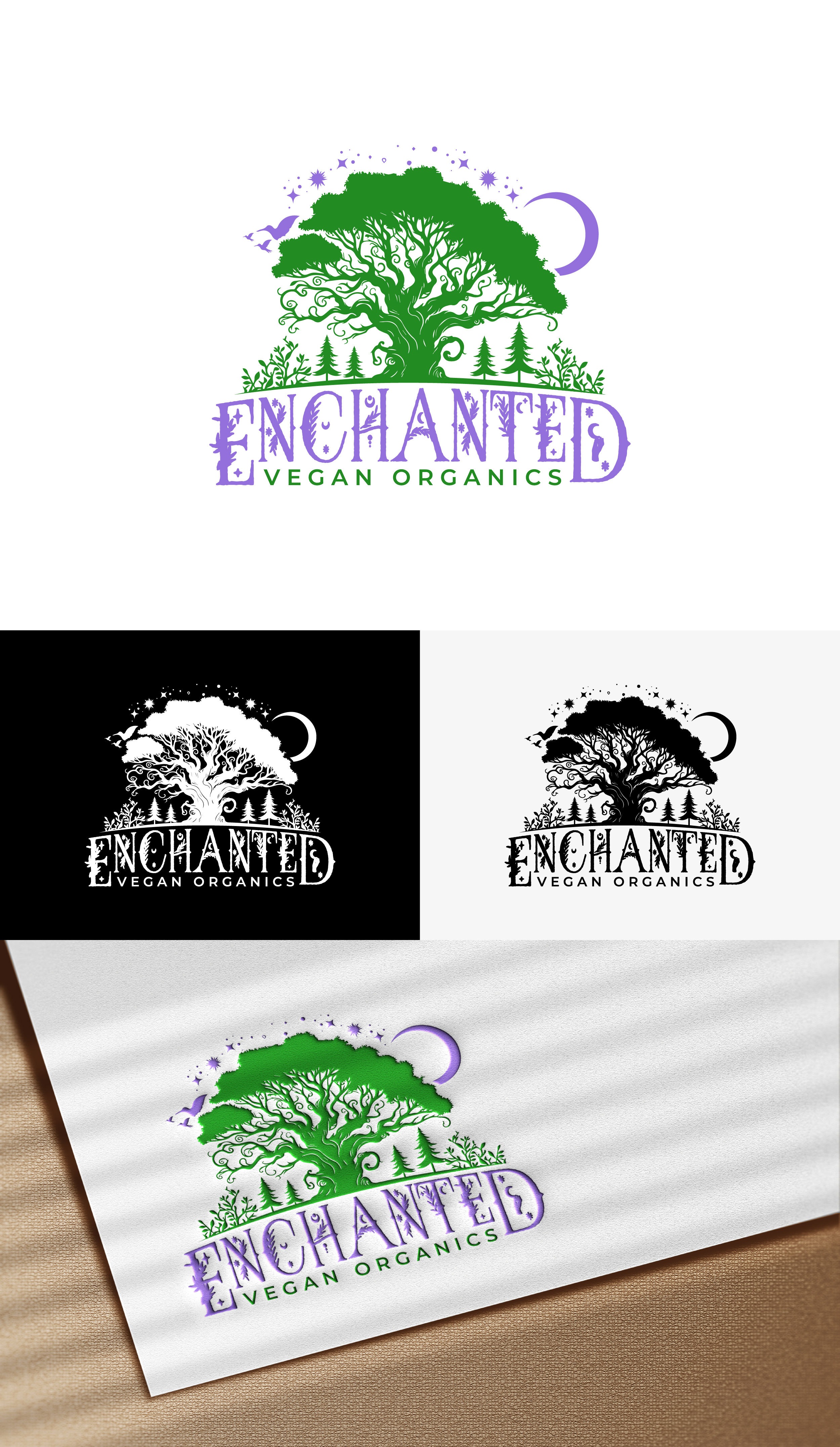 Logo Design by PixelUP Graphics for Enchanted Vegan Organics LLC | Design #34646702
