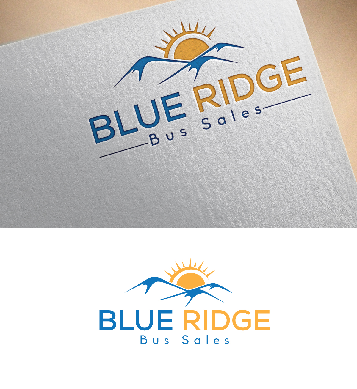 Logo Design by Om Namah Shivay for Blue Ridge Bus Sales, Inc. | Design #34653265