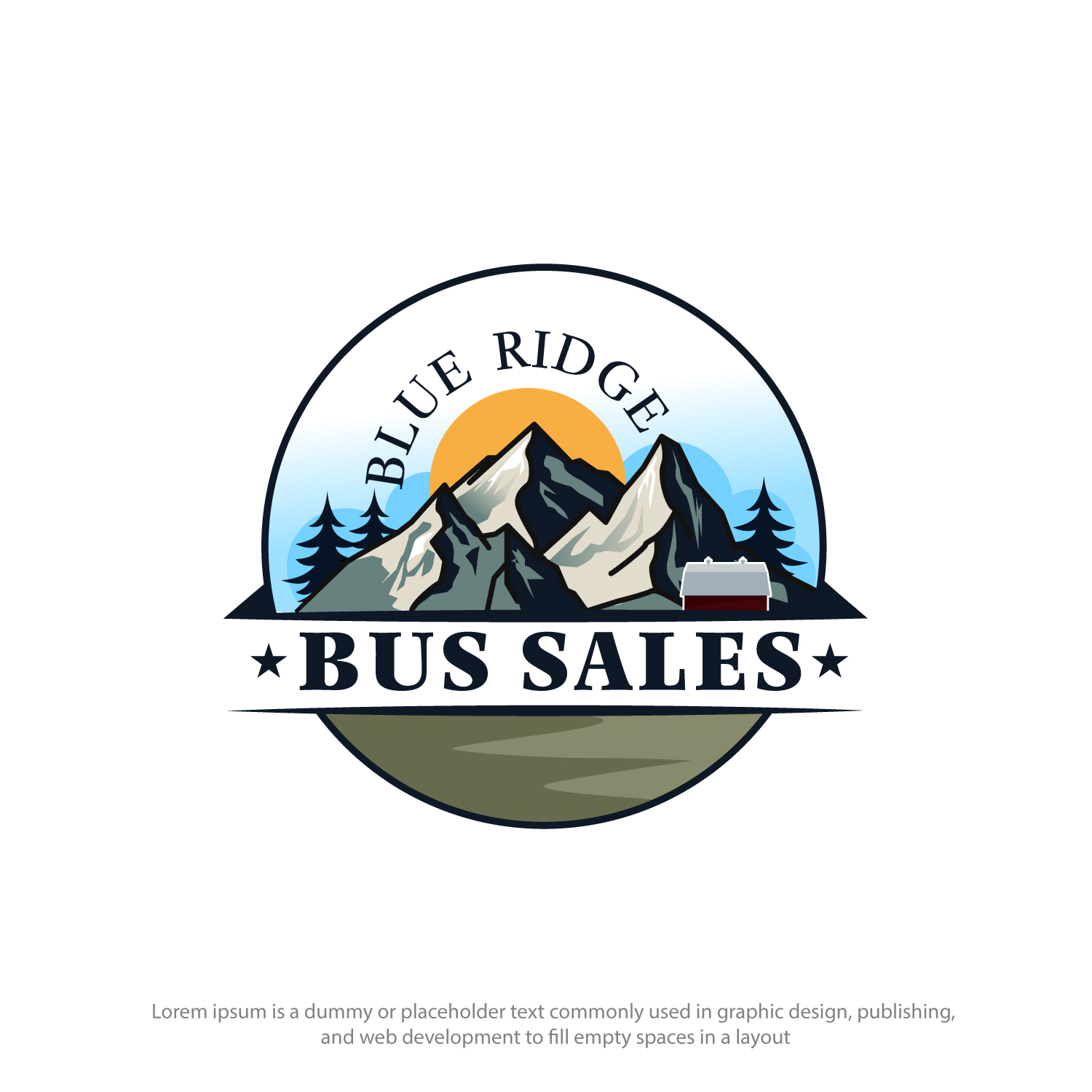 Logo Design by Revolt Team for Blue Ridge Bus Sales, Inc. | Design #34652483