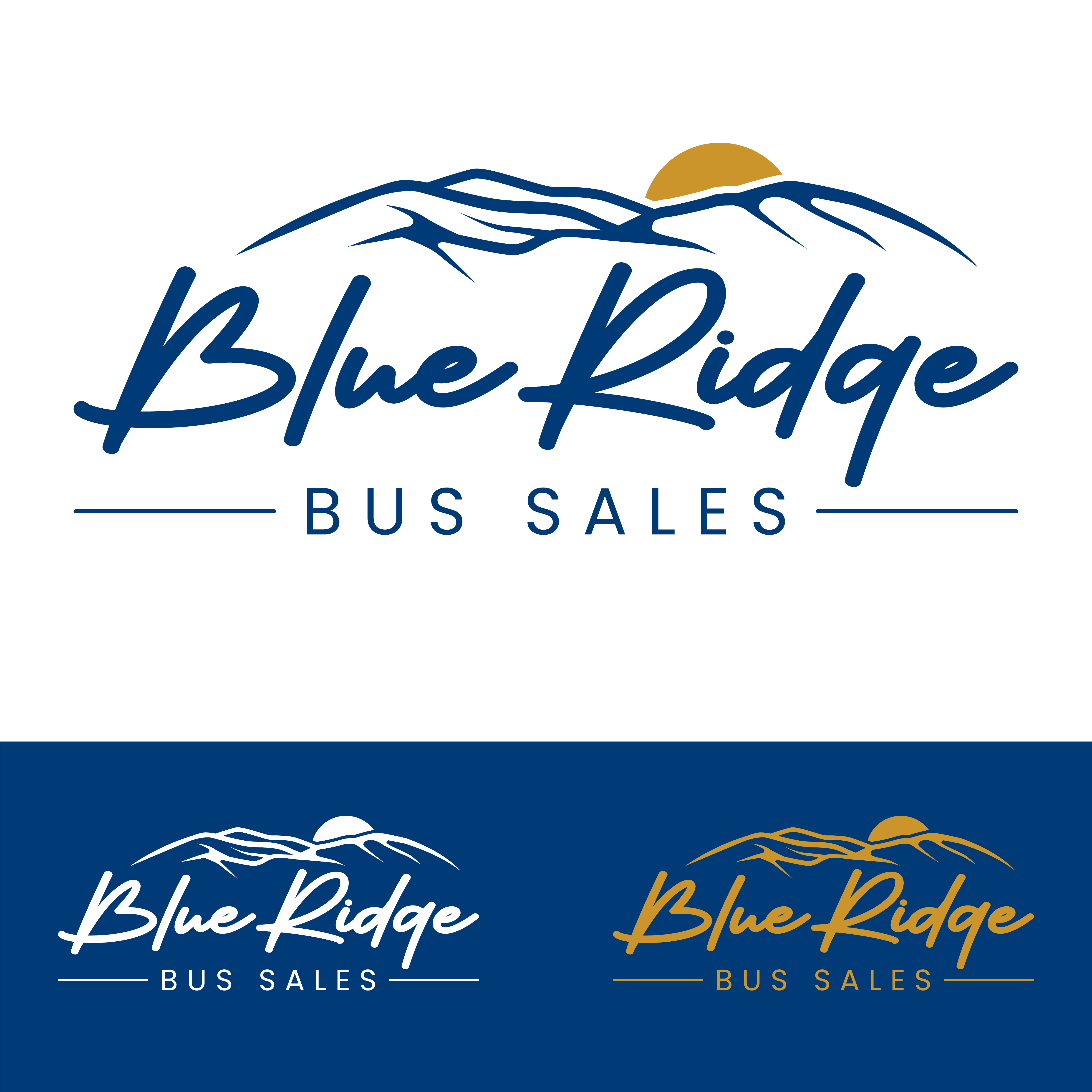 Logo Design by John Mark Arts for Blue Ridge Bus Sales, Inc. | Design #34661383