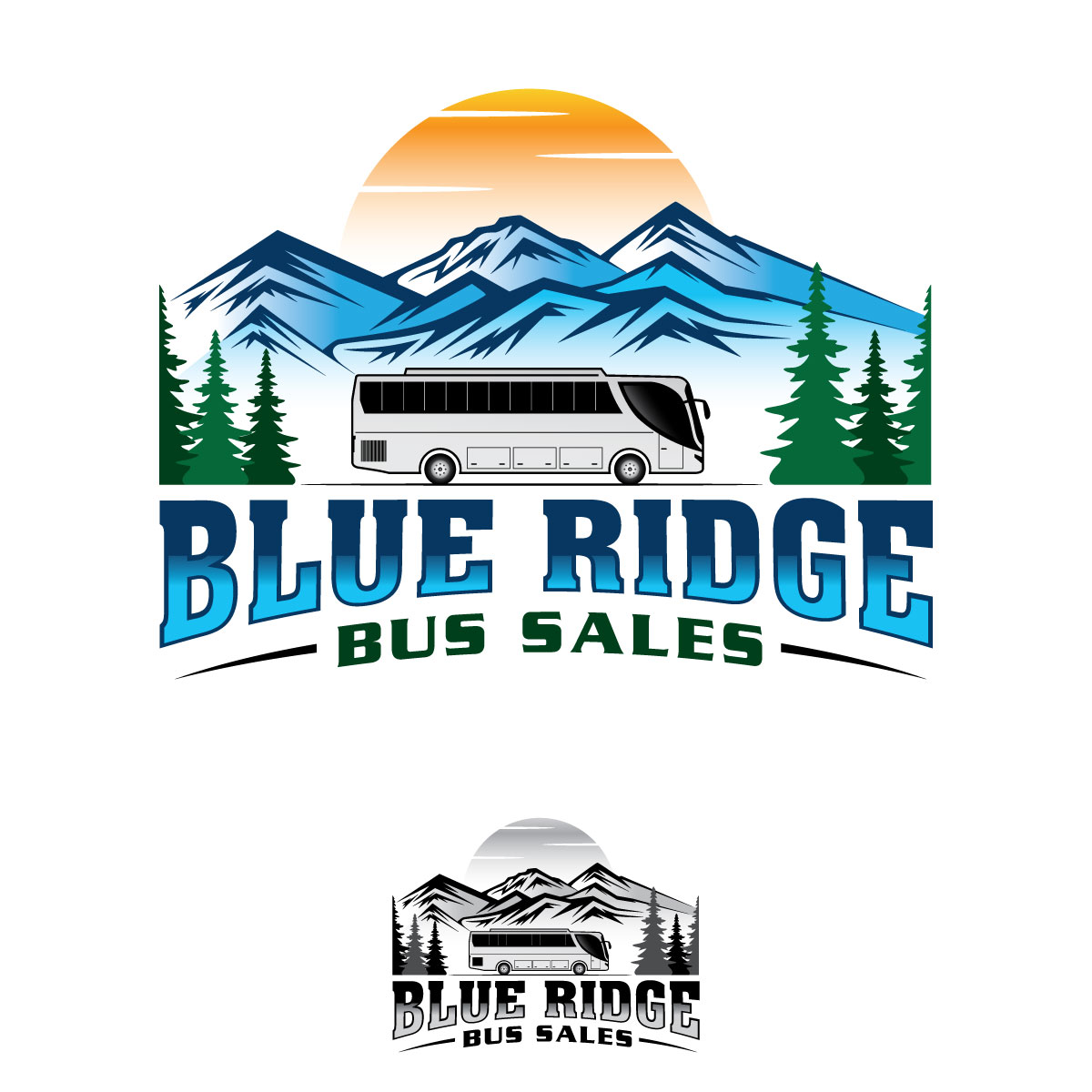 Logo-Design von Dhimant Maloo für Blue Ridge Bus Sales, Inc. | Design #34654110