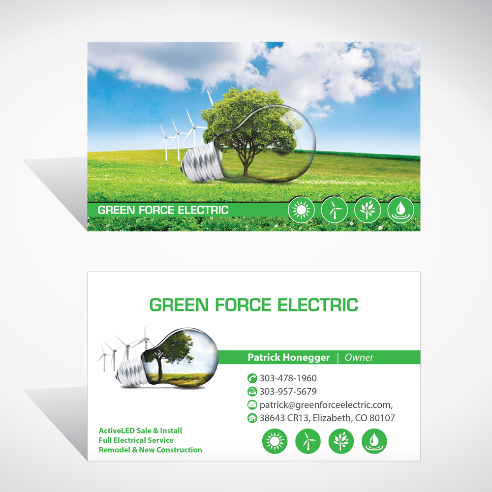 Business Card Design by tuan1968 for Green Force Electric | Design: #3109204