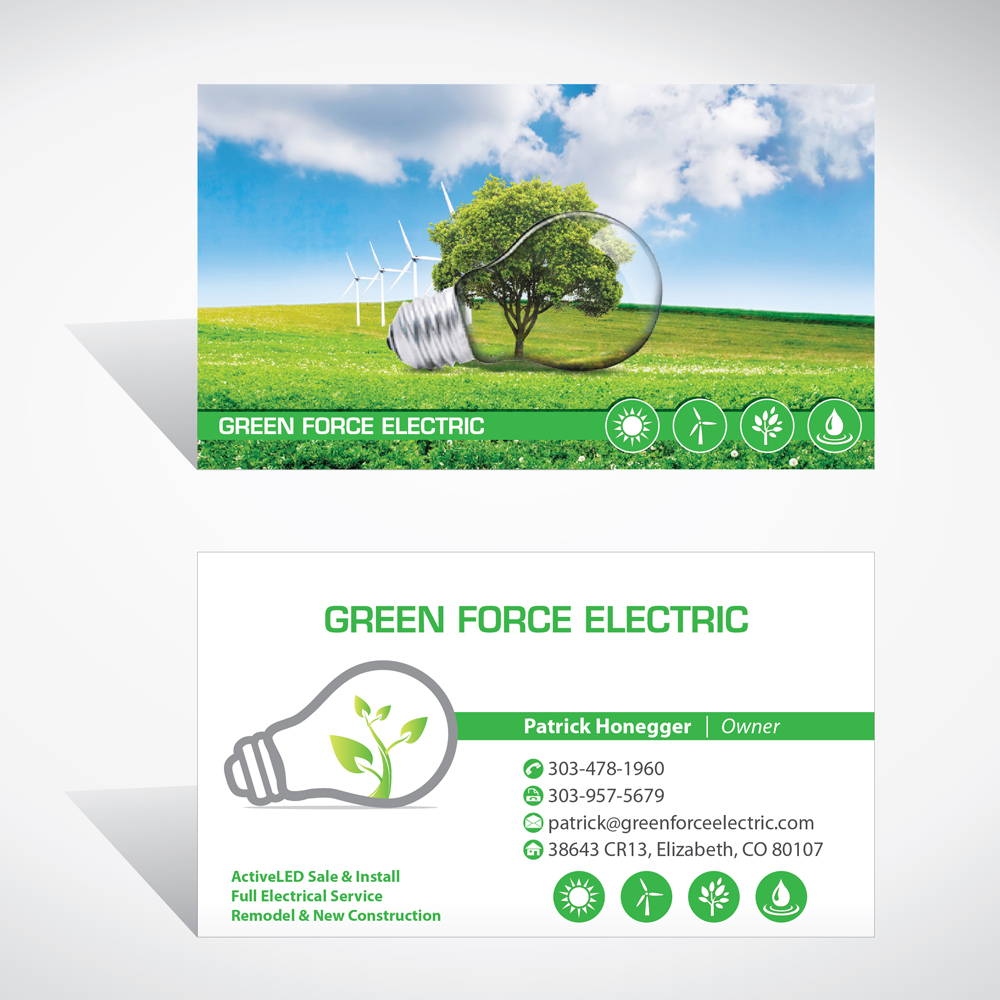Diseño de Tarjeta de Presentación por tuan1968 para Green Force Electric | Diseño #3114078