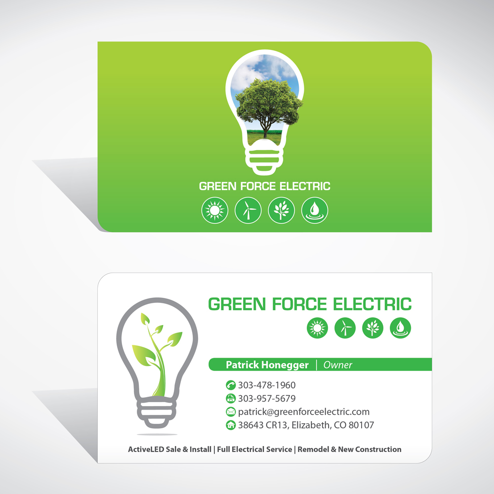Design de Carte de Visite par tuan1968 pour Green Force Electric | Design #3114091