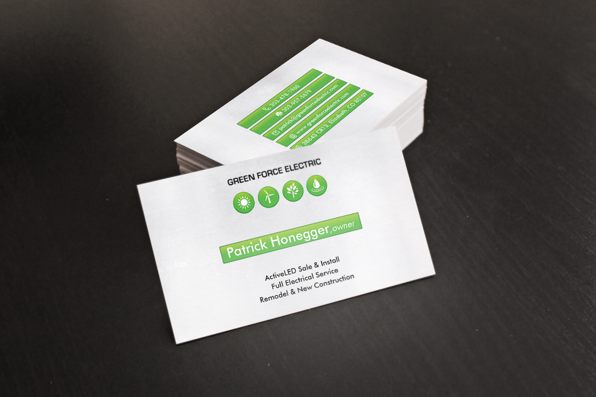 Business Card Design by Ron Mickey for Green Force Electric | Design #3111150