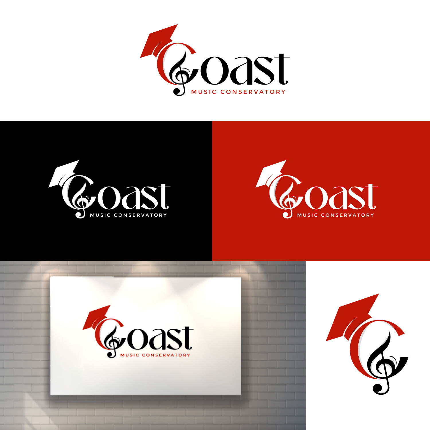 Diseño de Logo por Global tech para Coast Music Conservatory | Diseño #34697799