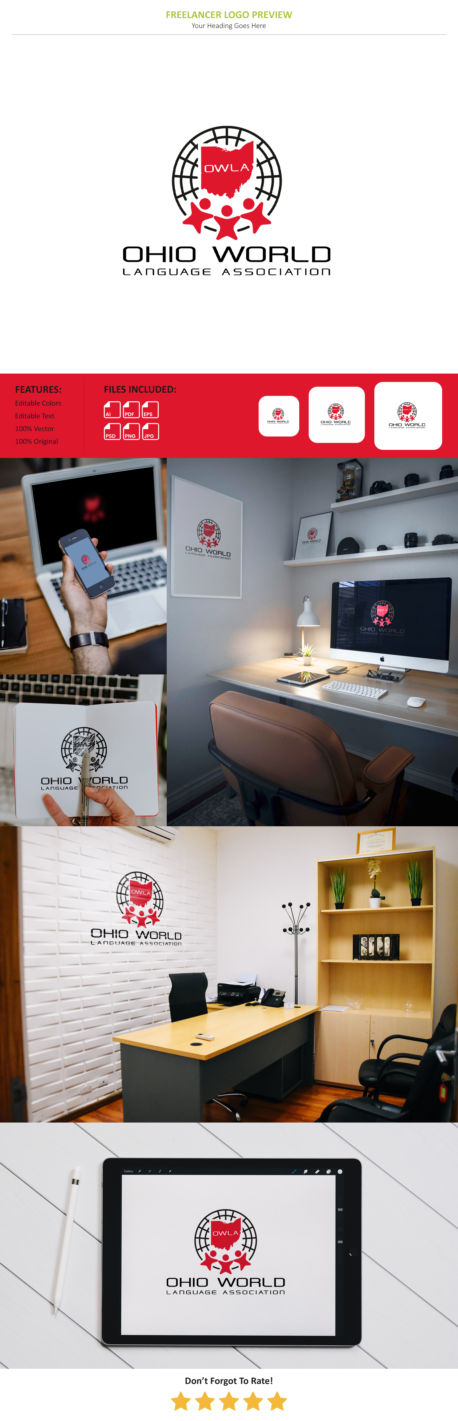 Logo Design by VectorForge for Ohio World Language Association | Design #34678850