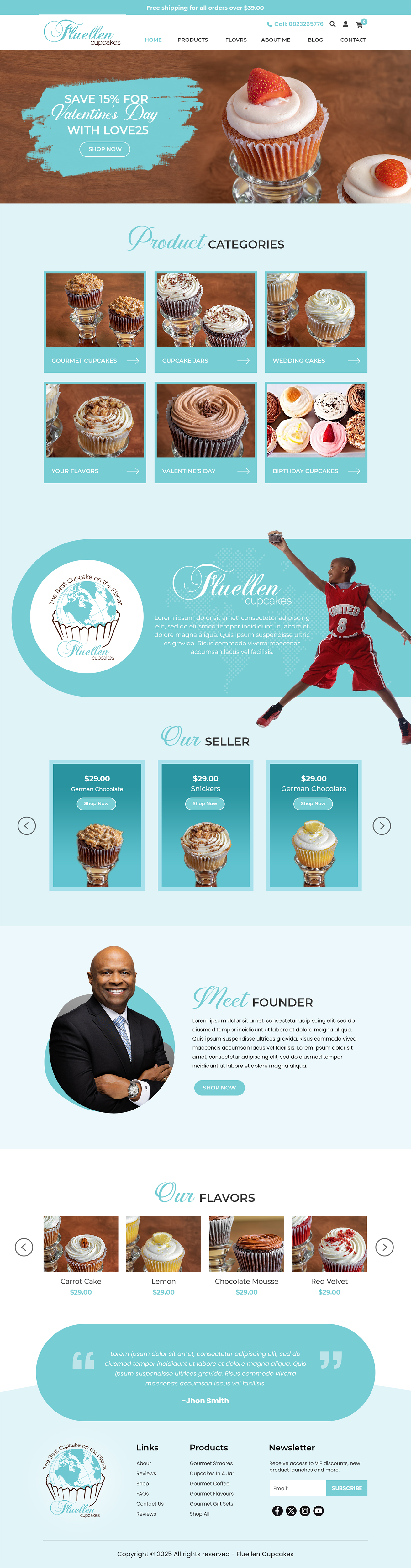 Web Design by MAHABA for Fluellen Cupcakes | Design #34682304