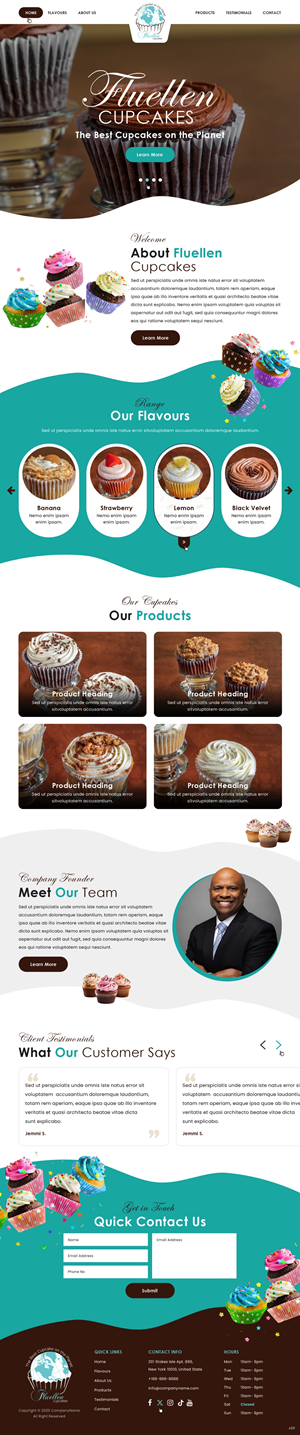 Web Design by pb for Fluellen Cupcakes | Design: #34692716
