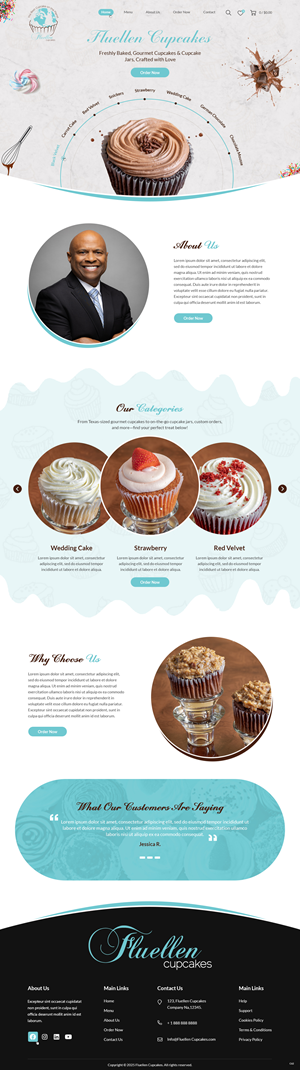 Web Design by pb for Fluellen Cupcakes | Design: #34692717