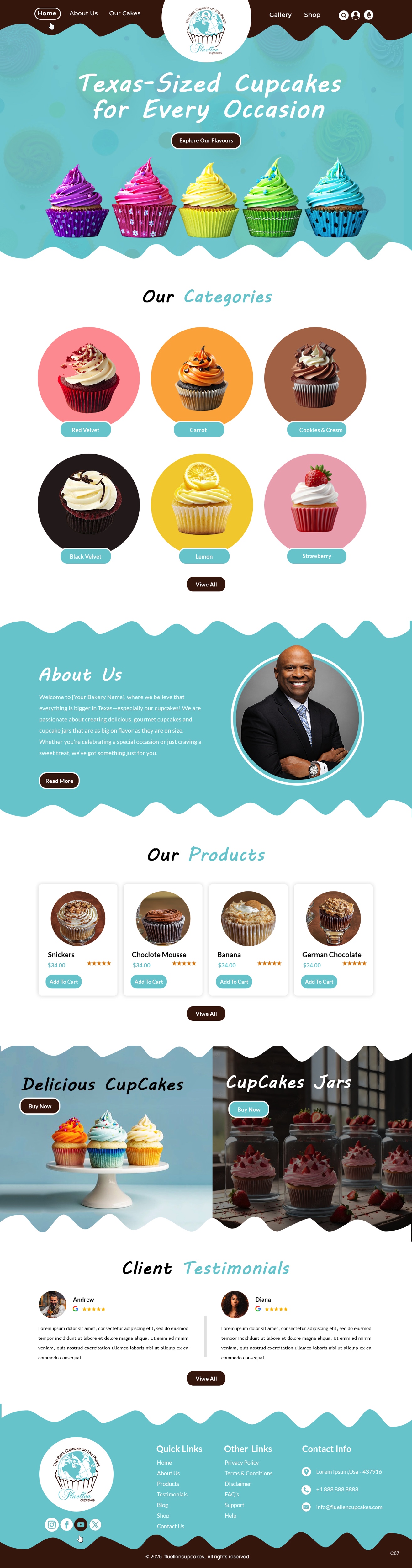 Web Design by pb for Fluellen Cupcakes | Design #34692726