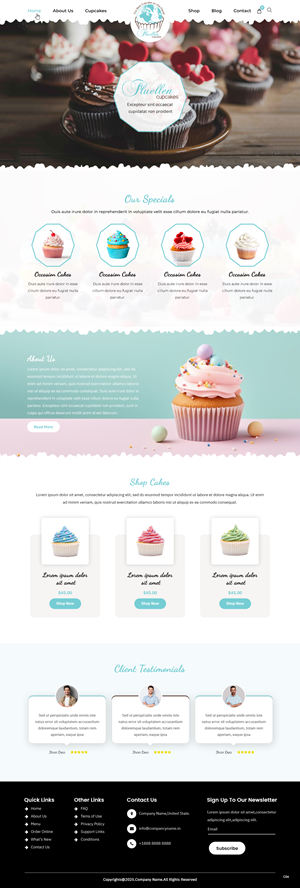 Web Design by pb for Fluellen Cupcakes | Design: #34692727