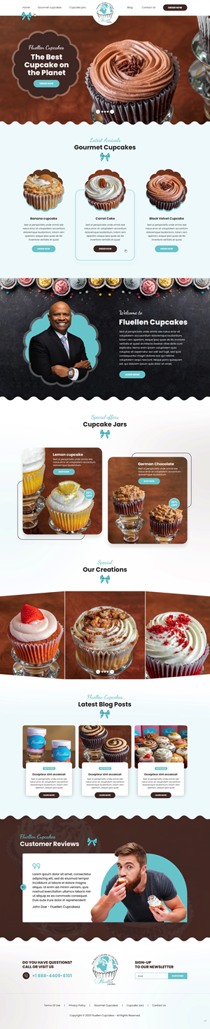 Web Design by pb for Fluellen Cupcakes | Design: #34692728