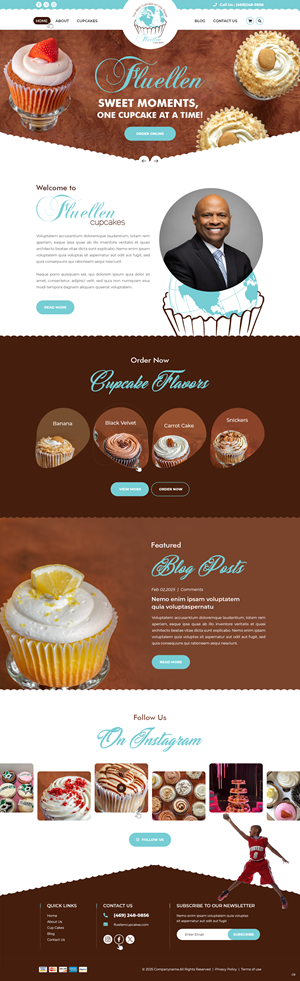 Web Design by pb for Fluellen Cupcakes | Design: #34692729