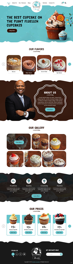 Web Design by pb for Fluellen Cupcakes | Design: #34692734