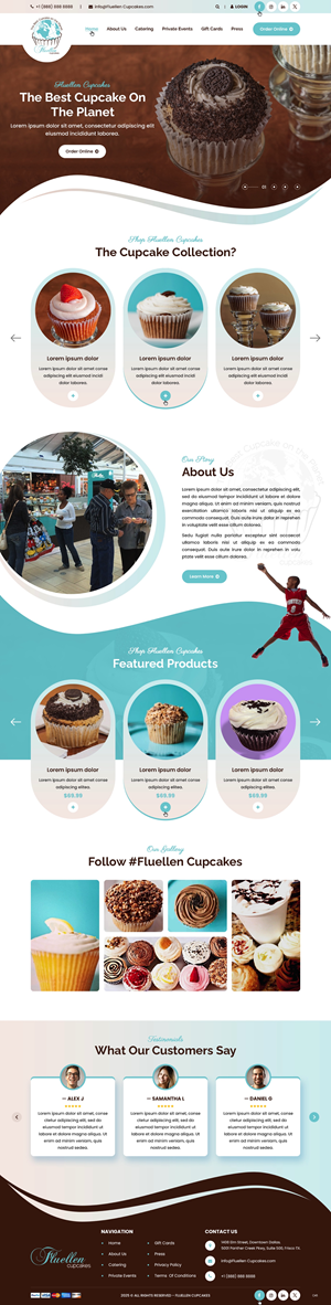 Web Design by pb for Fluellen Cupcakes | Design: #34692735