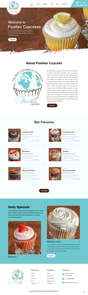 Web Design by pb for Fluellen Cupcakes | Design: #34692737