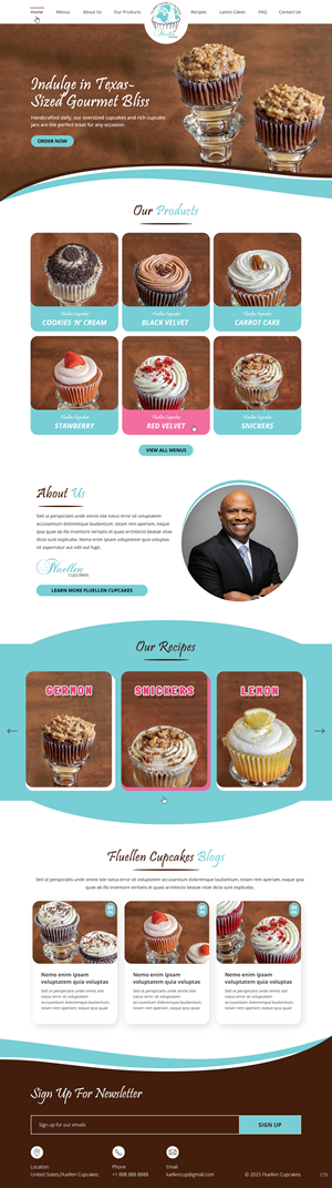 Web Design by pb for Fluellen Cupcakes | Design: #34692738