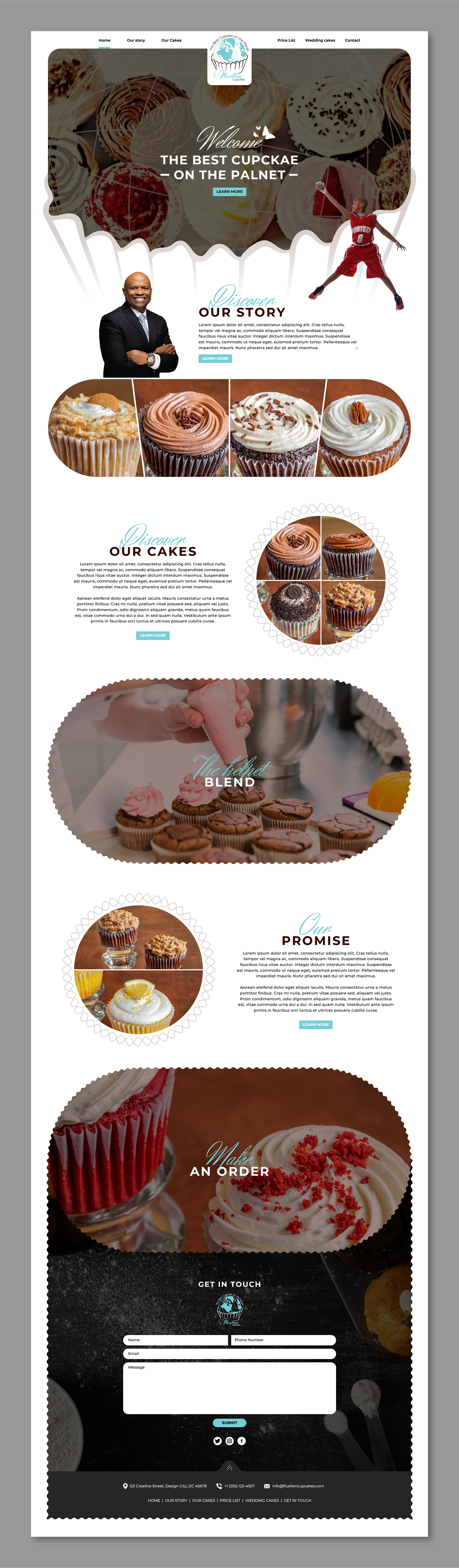Web Design by Titan Solbiz for Fluellen Cupcakes | Design #34686122