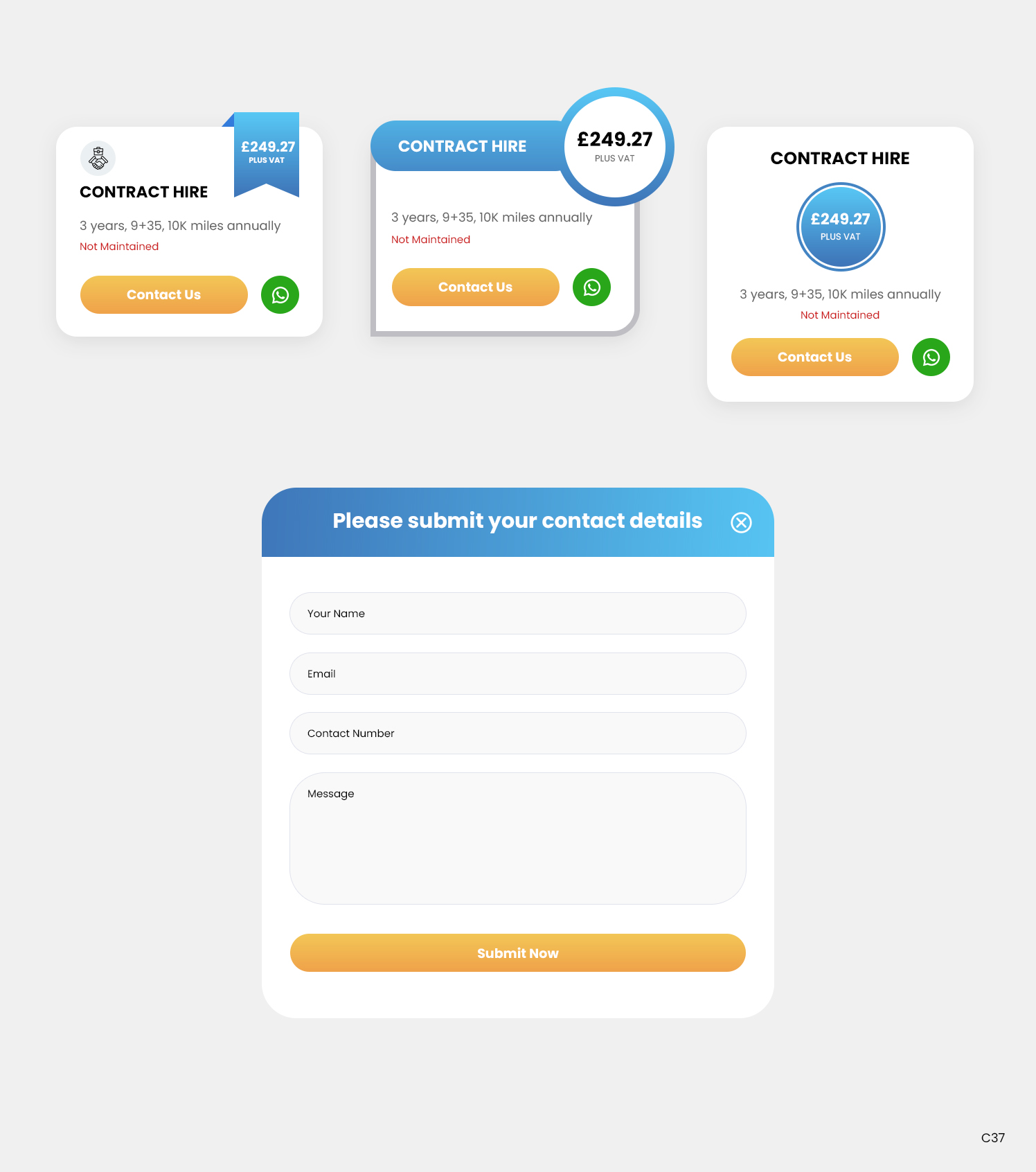 Web Design by pb for all vehicle contracts | Design #34699106