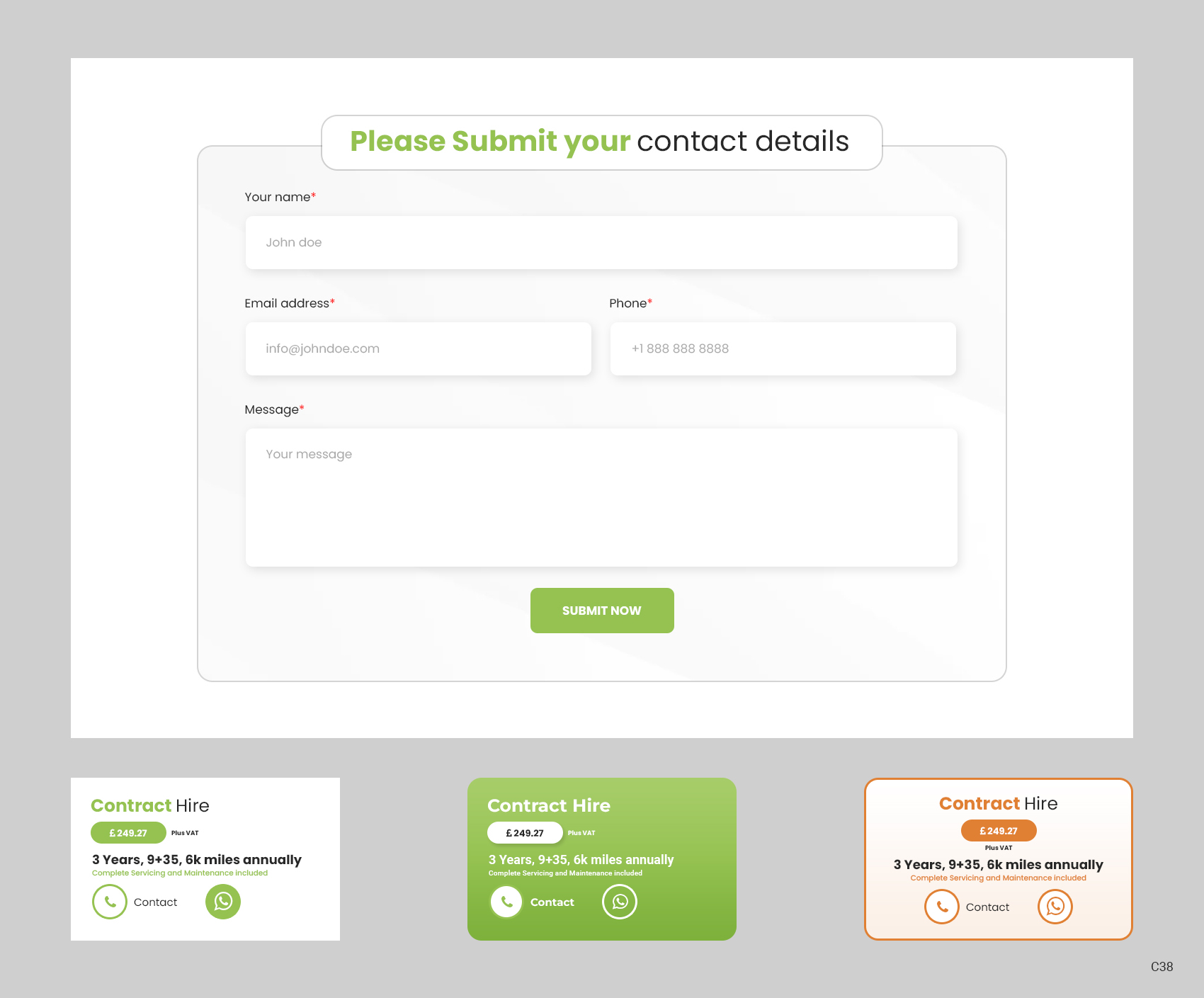 Web Design by pb for all vehicle contracts | Design #34699109