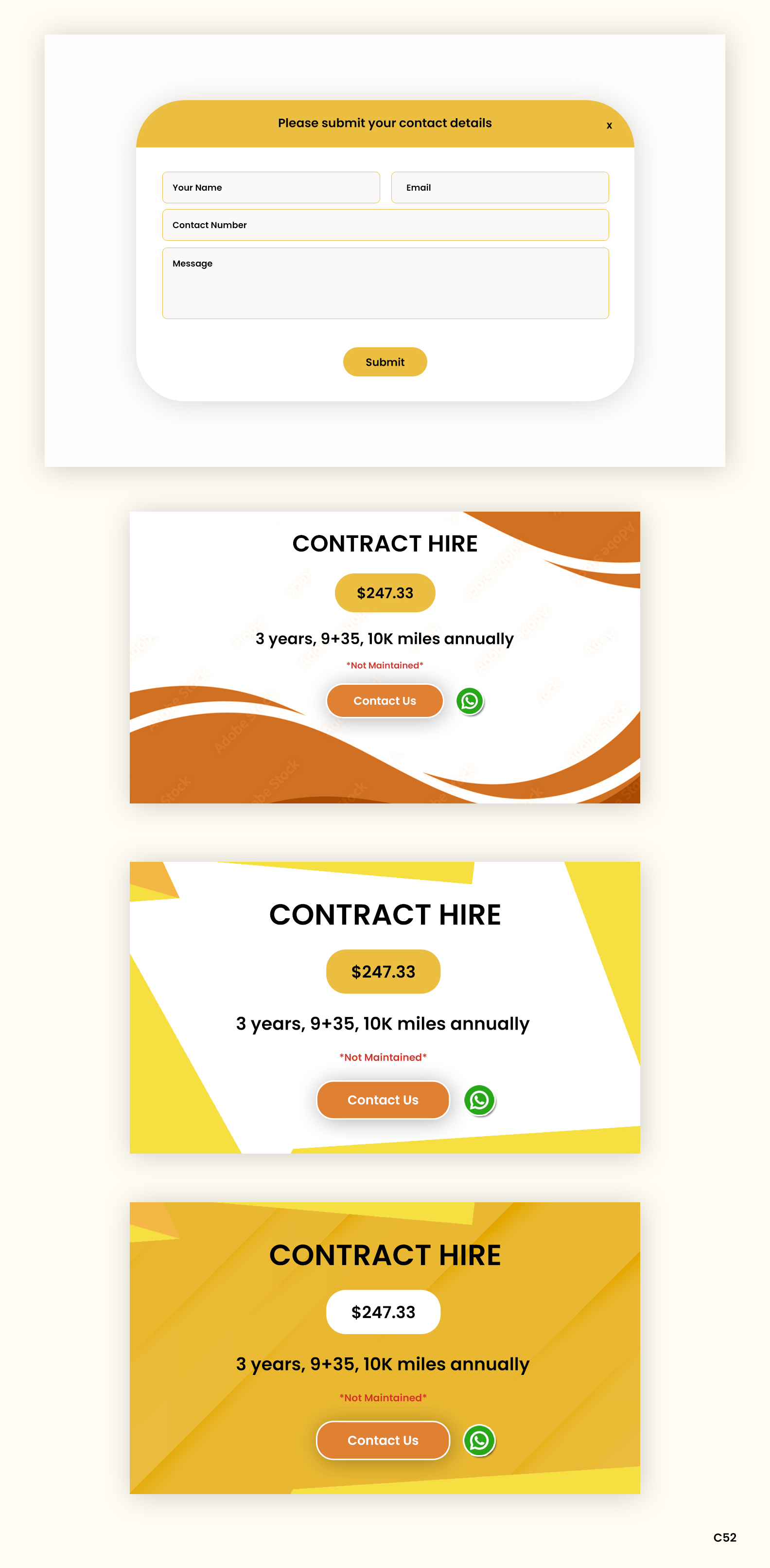 Web Design by pb for all vehicle contracts | Design #34699137