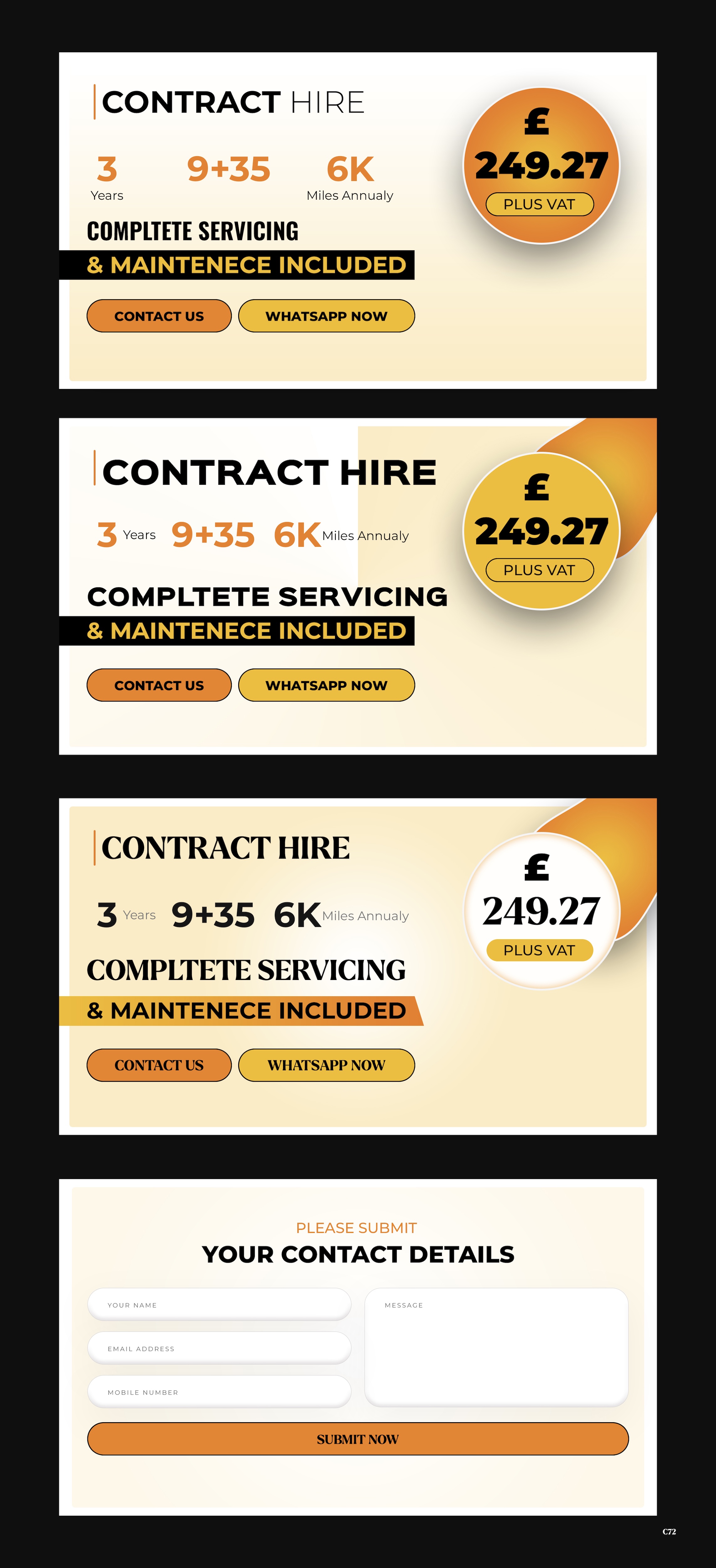 Web Design by pb for all vehicle contracts | Design #34699144
