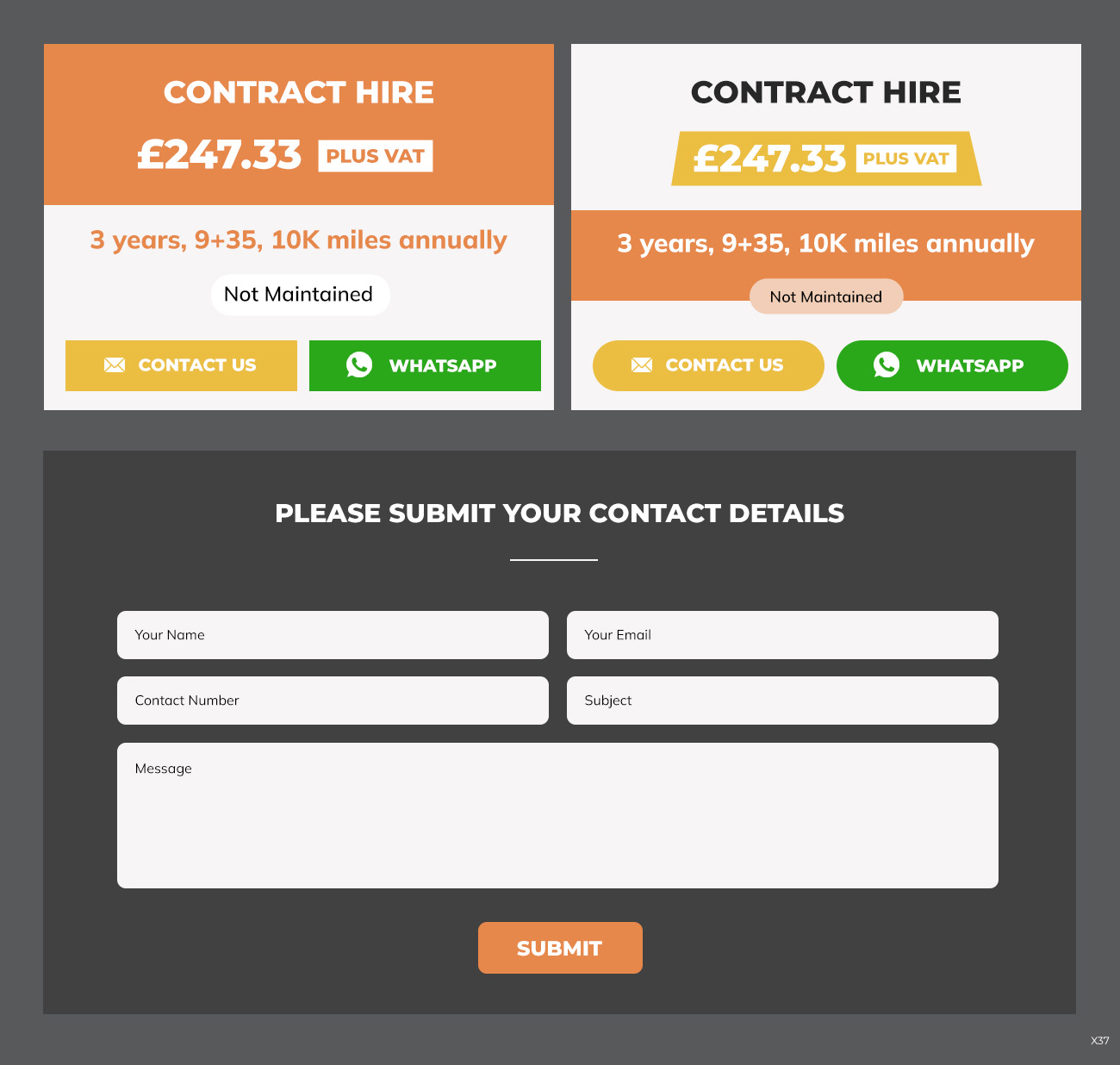 Web-Design von pb für all vehicle contracts | Design #34699150