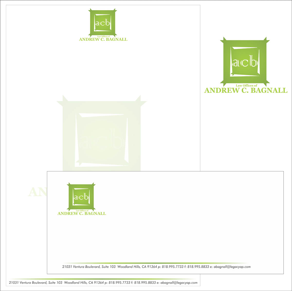 Letterhead Design by Mango for Law Offices of Andrew C. Bagnall | Design #3107974