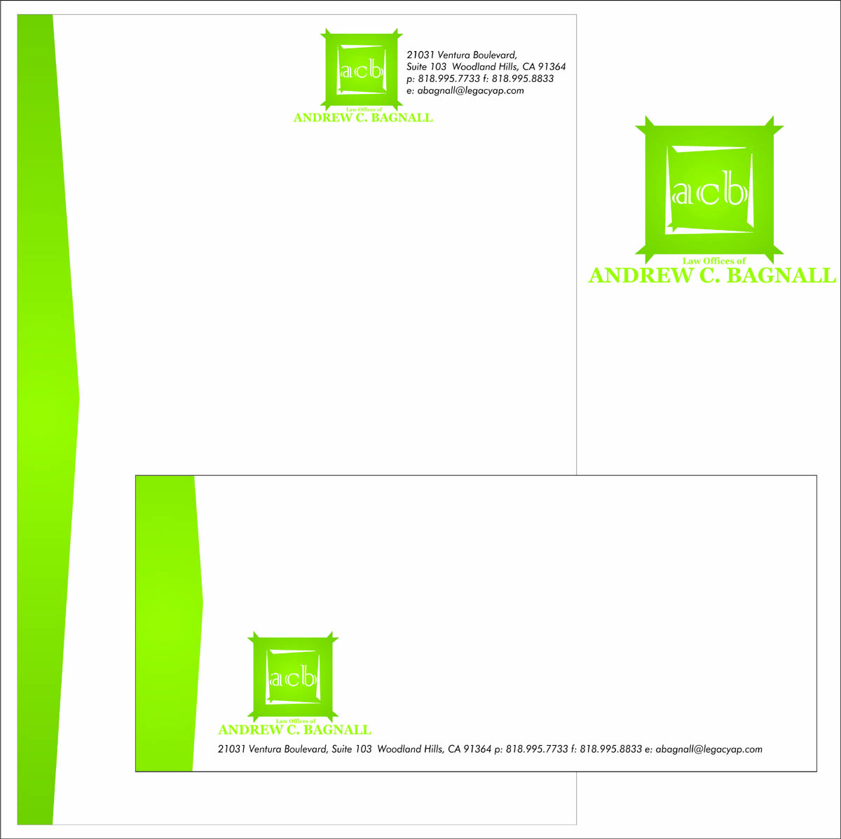 Letterhead Design by Mango for Law Offices of Andrew C. Bagnall | Design #3107979