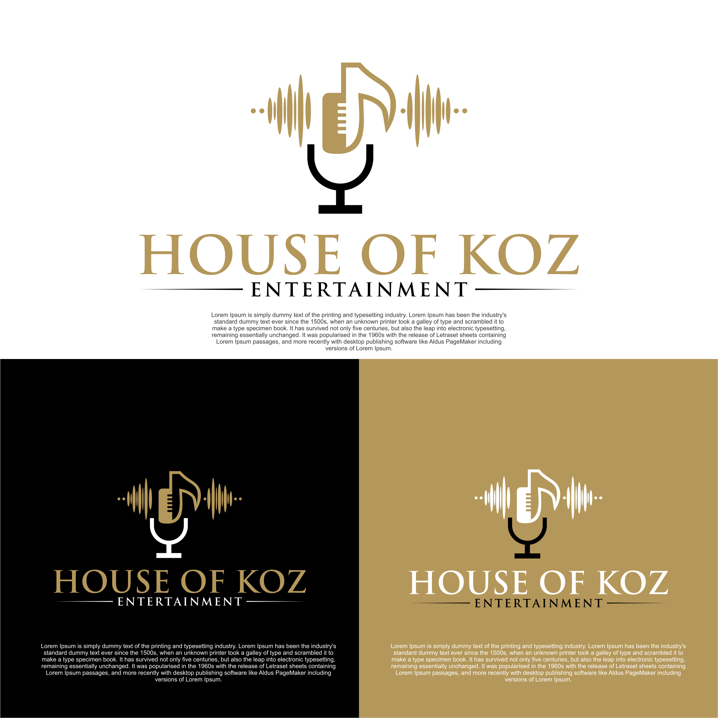 Diseño de Logo por diego costa para House of Koz Entertainment | Diseño #34687494