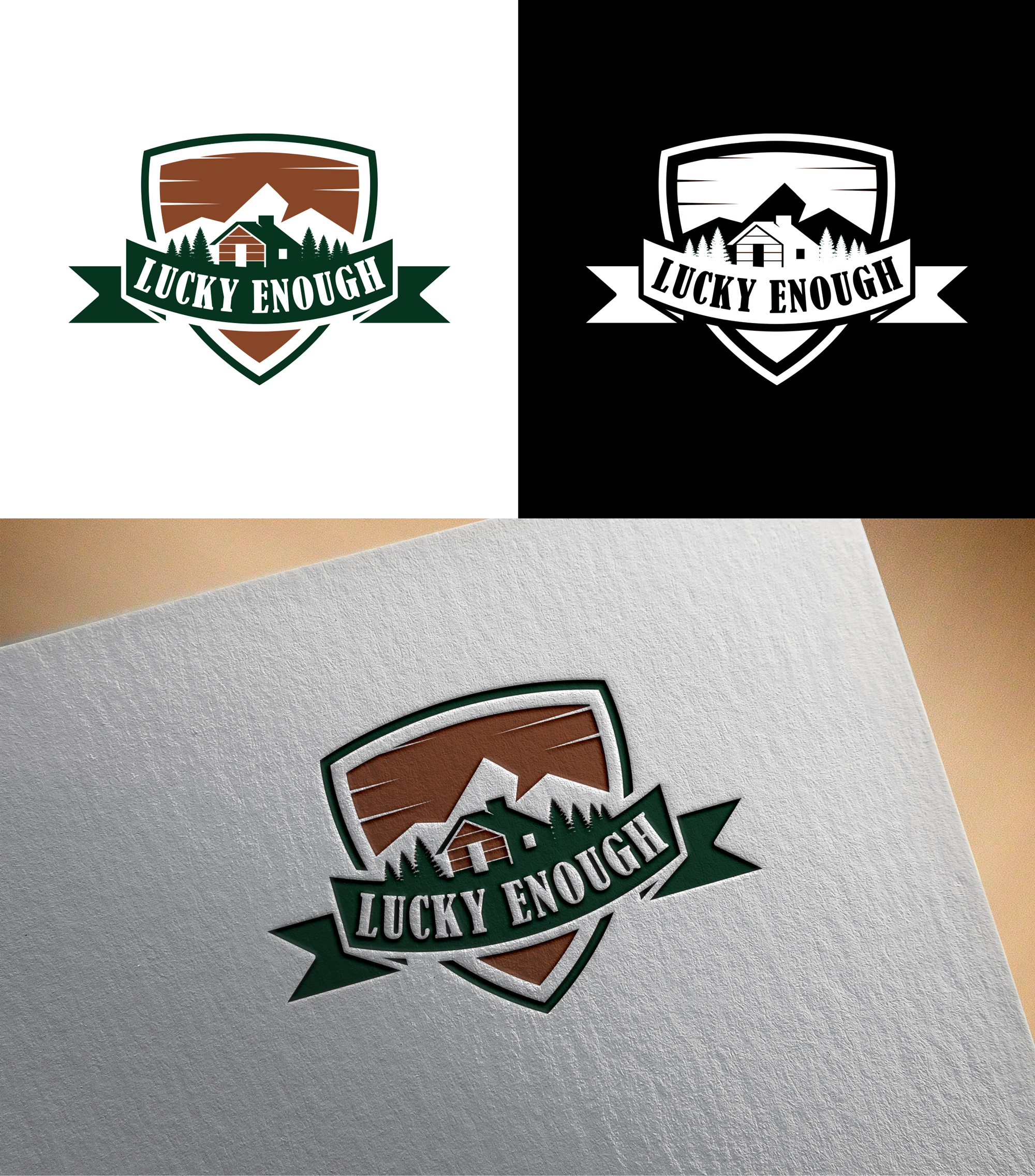 Logo Design by RA-bica for Lucky Enough Outdoors | Design #34715459